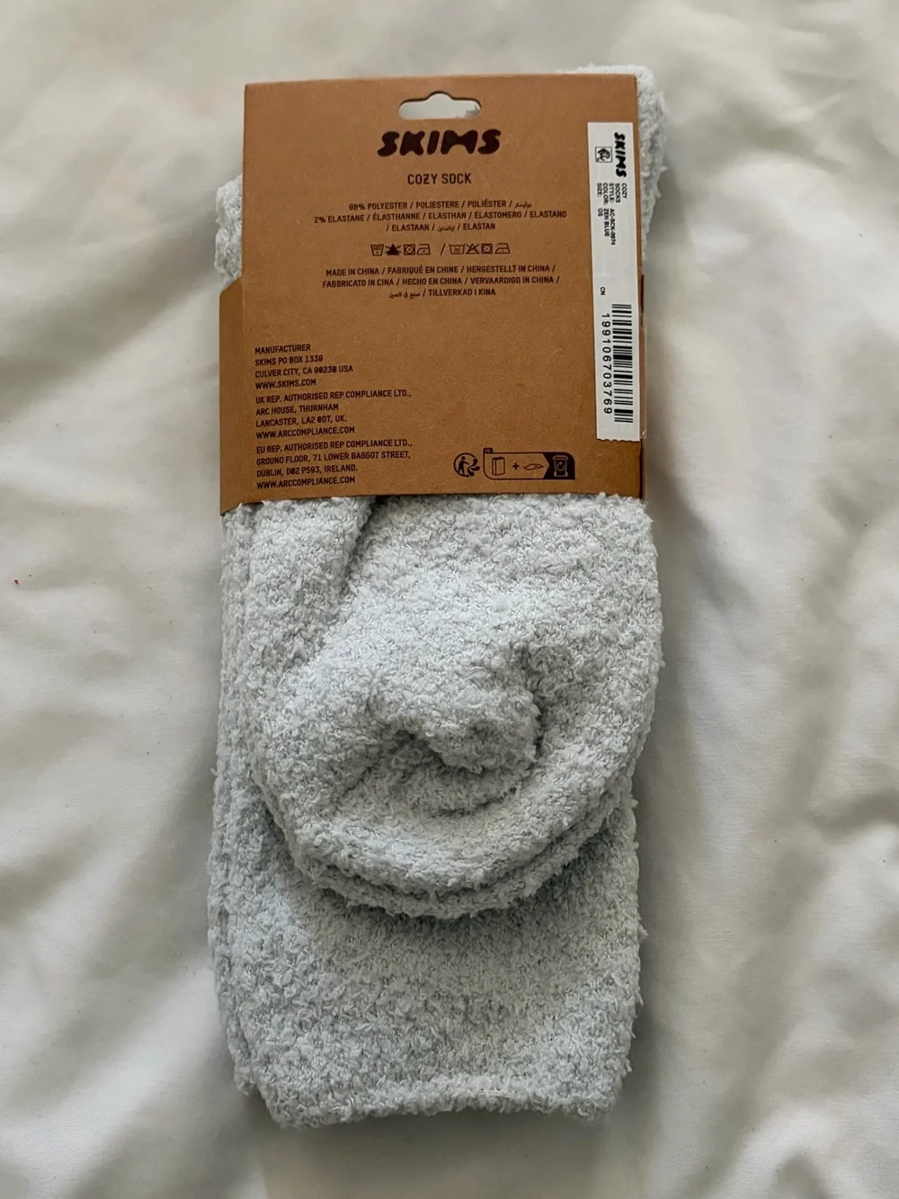 Skims Zen Blue Cozy Socks One Size New in Package